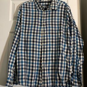 The North Face Blue and White Checkered Dress Shirt